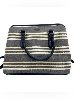 Kate Spade New York Blue & White Striped Satchel | Crossbody | Coastal Chic